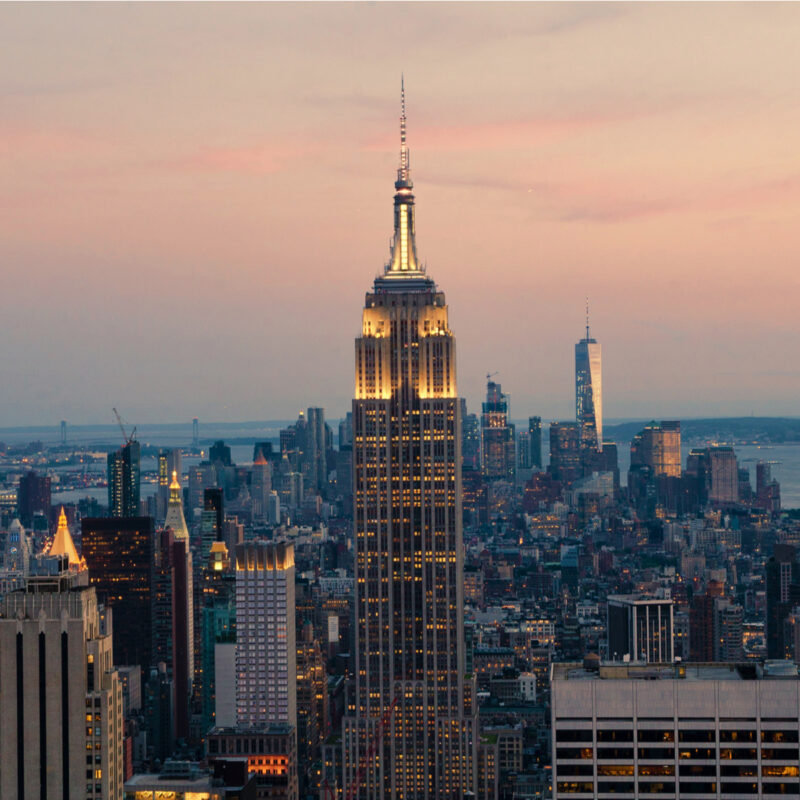 Office skyscraper in Manhattan, New York