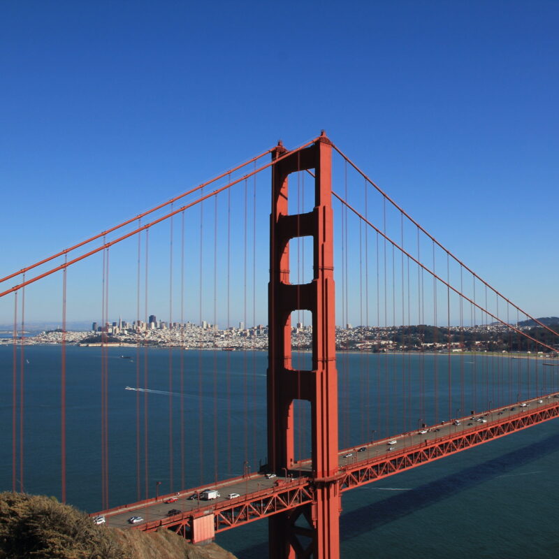 San Francisco Bay suspension bridge